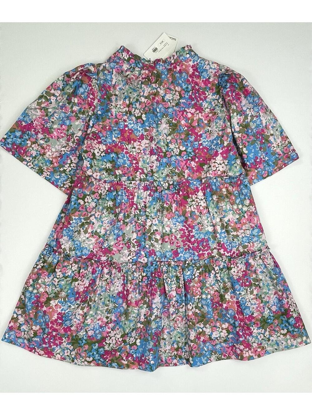 NWT Sugarlips Avery Floral Dixie Split Neck Shift Dress Tiered Babydoll Boho Med - Picture 4 of 10